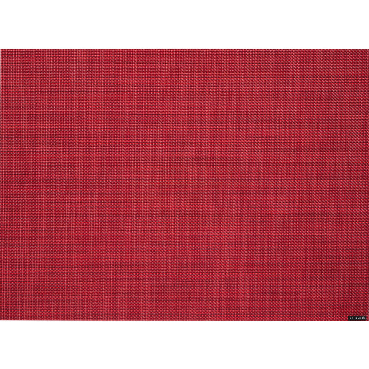 Mini Basketweave Rectangular Placemat in Scarlet