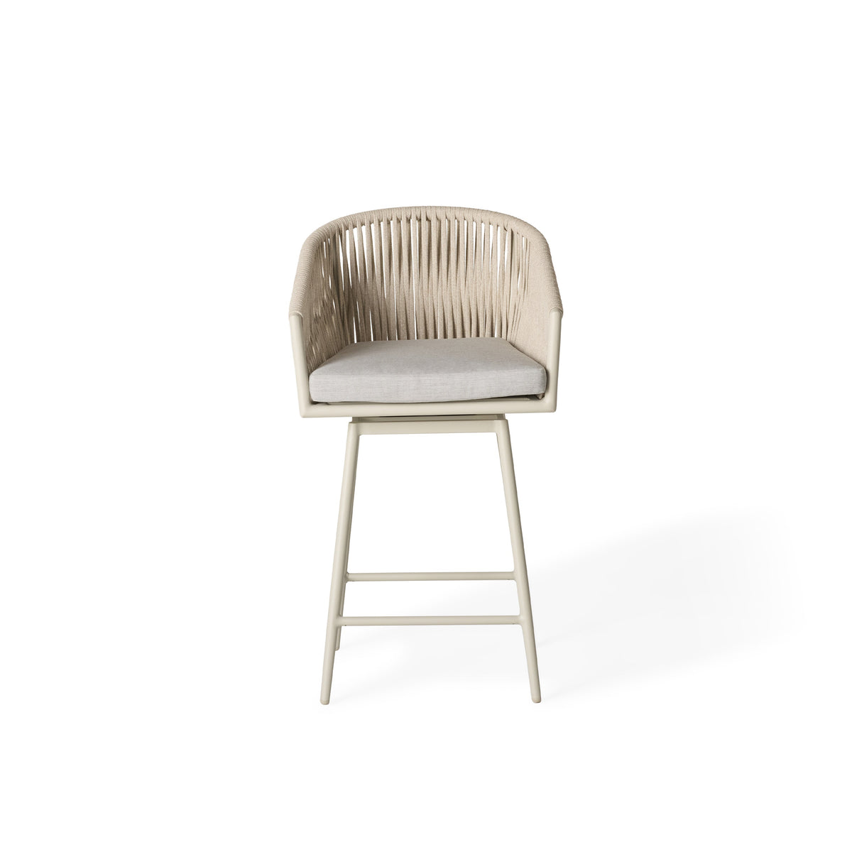 Olema Swivel Counter Chair in Dune Aluminum