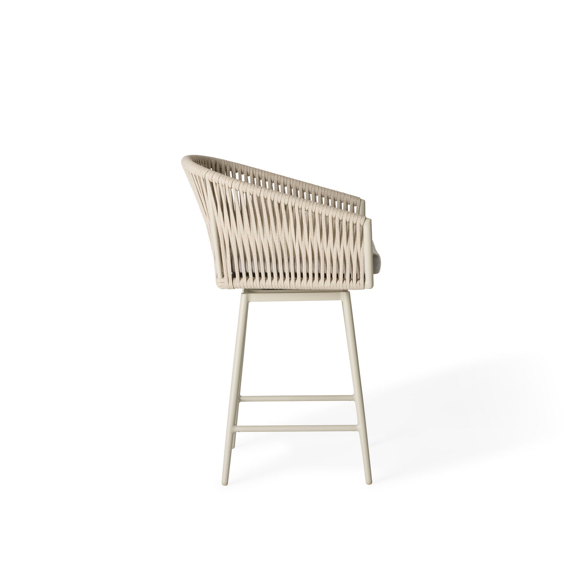 Olema Swivel Counter Chair in Dune Aluminum
