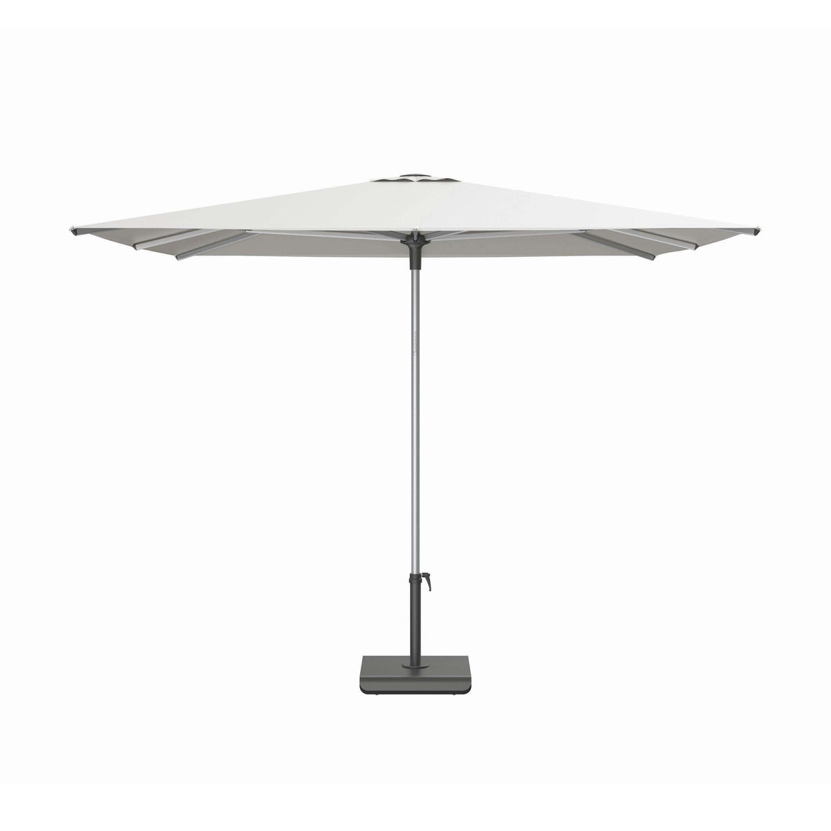 Libra 9' Silver Frame Square Market Umbrella - Natural Canopy