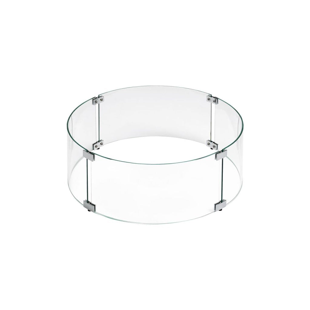 Round Glass Fire Table Wind Guard