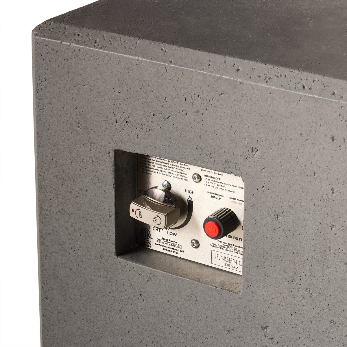 Sequoia Rectangular Fire Table in Smoke (Natural Gas)