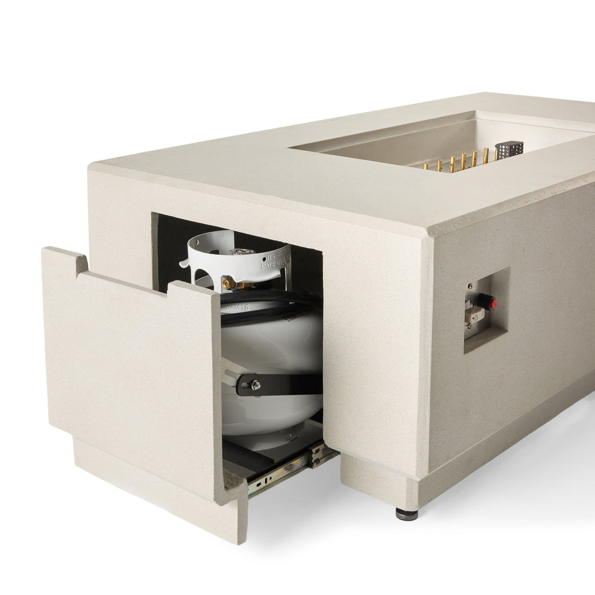 Sequoia Rectangular Fire Table in Fog (Natural Gas)