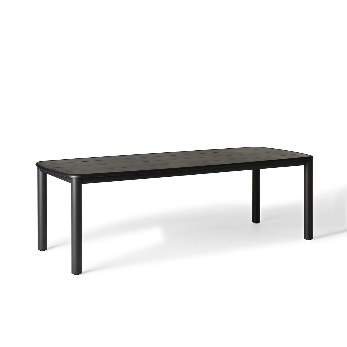 Stinson Dining Table in Charcoal Aluminum