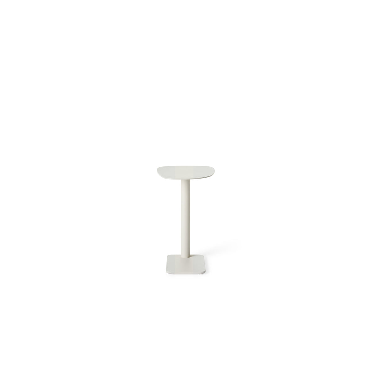 Venice C-Shape Side Table in Dune Aluminum
