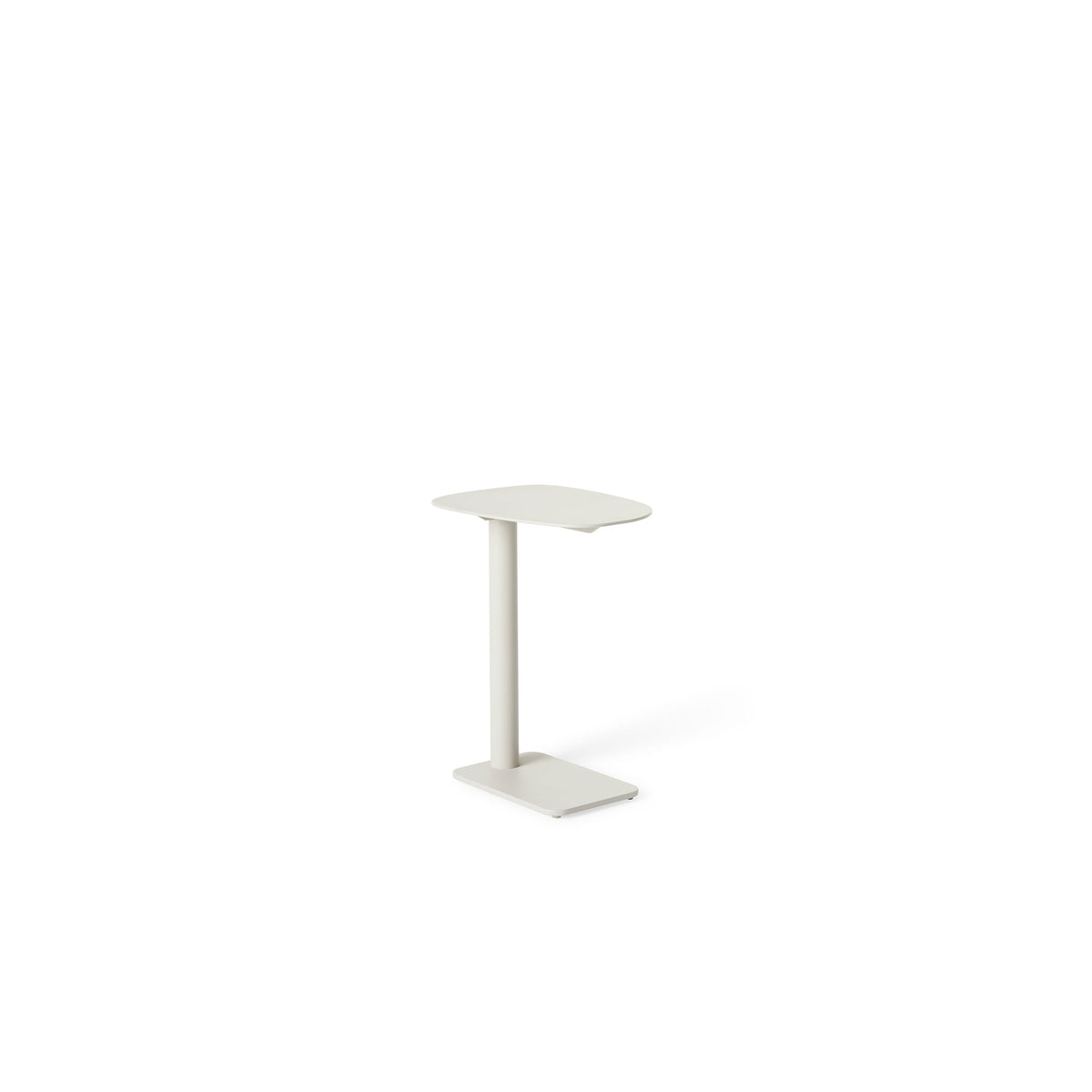 Venice C-Shape Side Table in Dune Aluminum